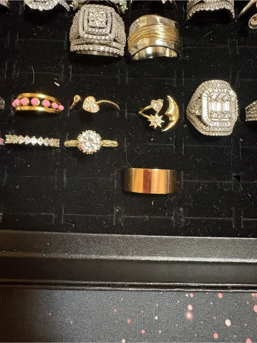 Mixed Women's Ring Collection - Pink, Gold, Silver Accents